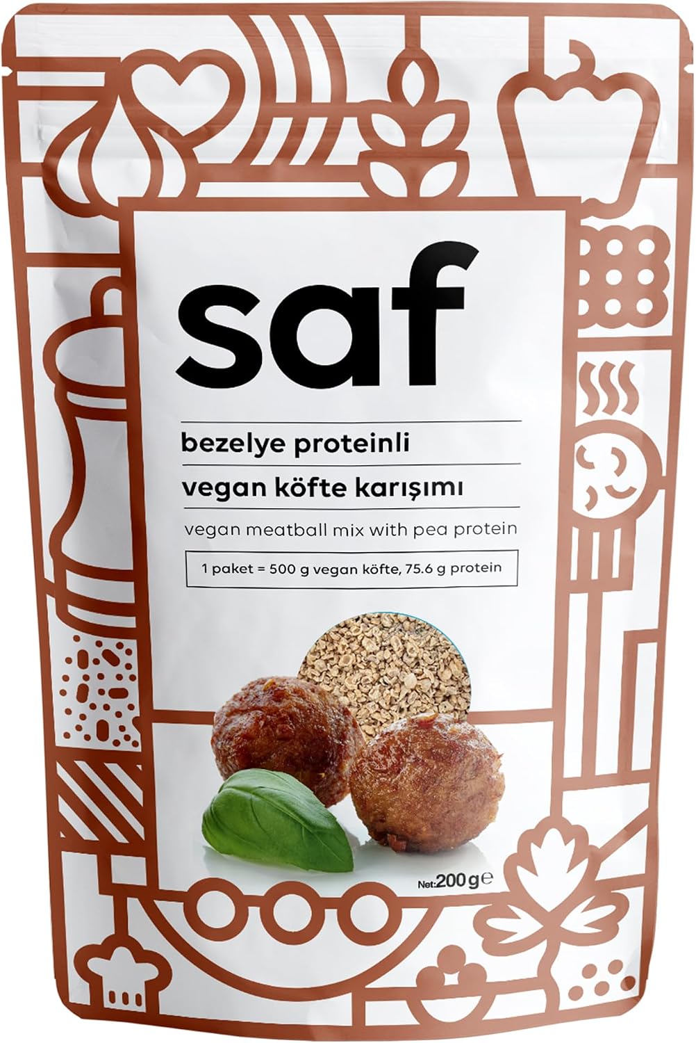 Pure Pea Protein Vegan Meatball Mix, 200gr