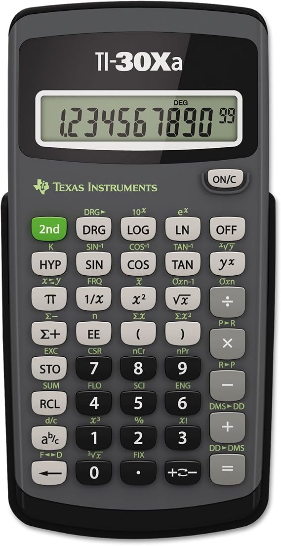 Texas Instruments Ti-30Xa Scientific Calculator, 10-Digit Lcd, Case of 2