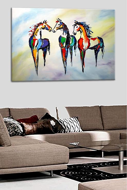 At Dekoratif Yatay Duvar Panosu Kanvas Tablo. Temalar: Manzara, Kuş, Atatürk, Van Gogh, Gustav Klimt Öpücük, The Kiss, Klasik, Melek, Mitoloji, Yağlıboya, Soyut Salon 60x40 no-4816