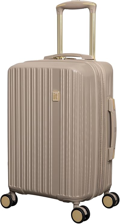 It Luggage Luxuriant 21" Hardside Carry-On 8 Wheel Expandable Spinner, Vintage Grey