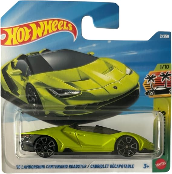 Hot Wheels '16 Lamborghini Centenario Roadster [Green] Exoticars 1/10, 2/250-1:64 Scale Diecast Toy Vehicle