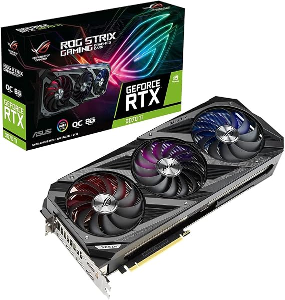 ASUSTek ROG Strix NVIDIA GeForce RTX 3070 Ti Loaded Video Card OC / PCIe 4.0 / 8GB GDDR6X / HDMI 2.1 / DisplayPort 1.4a / Axial-tech Fan Design / 2.9-slot / Super Alloy Power II / GPU Tweak II