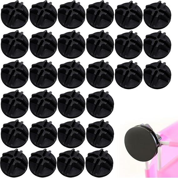 30Pcs Wire Cubes Storage Connectors Black Plastic Grid Cube Storage Unit