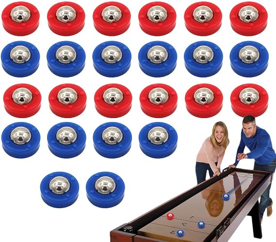 Small Shuffleboard Replacement Pucks | Shuffleboard Curling Accessories - Shuffle Board Rollers Set, Tabletop Equipment Rollers Set, Portable Shuffleboard Accessories Games Pucks