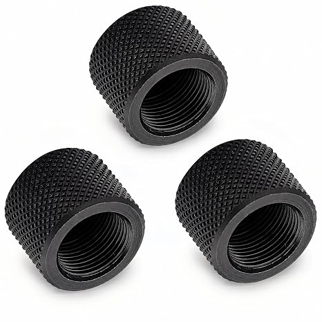 Fits 1/2x28 Thread Protector for Most .22LR .223& 5.56. Pack of 3 Thread Protector 1/2x28 Made from CNC machined Steel Durable, Cerakoted Finish
