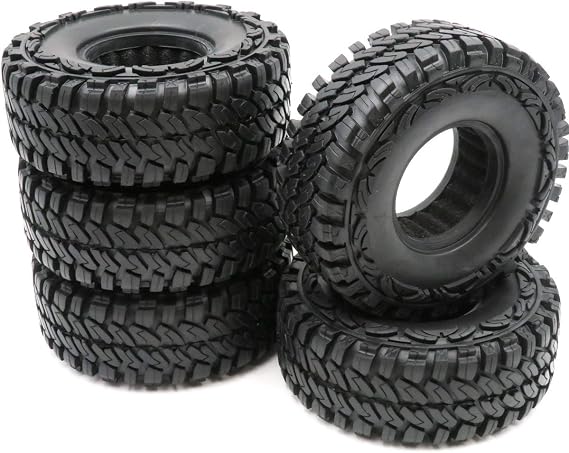 5pcs RC 1.9 Rock Crawler Tires Height 115mm Fit for 1:10 RC 1.9 Beadlock Wheel Rim