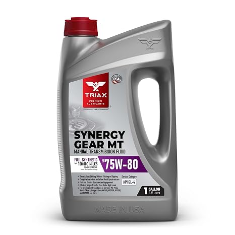 TRIAX Synergy Gear MT 75W-80 GL-4 Full Synthetic Manual Transmission and Gearbox 1 Gallon