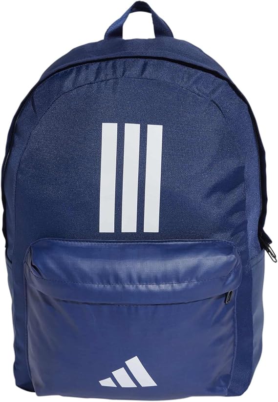 adidas Unisex Adult Classic Three Stripes Back To School Backpack, Dark Blue/White, One Size