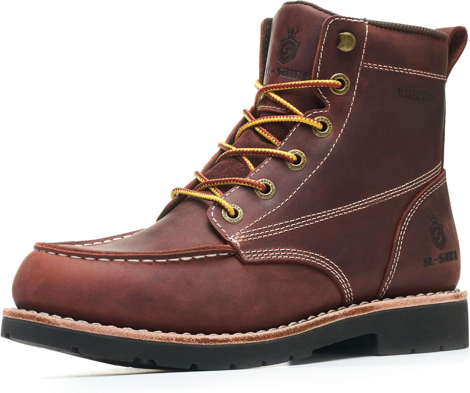 Handmade Waterproof Soft Moc Toe Boots Classic Genuine Leather Welts Ankle