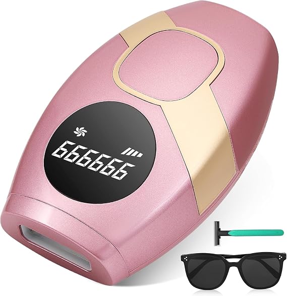 IPL Hair Removal Device 5 Energy Levels, 999,999 Flashes, Manual & Automatic 2 Modes, Painless,Laser Hair Removal Devices for Face, Underarms, Legs, and Body for Women and Men KEYSAFER
