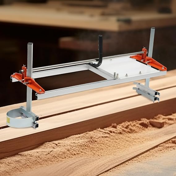 Portable Chainsaw Mill Kit, 16-36" Saw Mill Attachment for Cutting Logs into Lumber, Wood Milling Guide Tool with Bar and Chain