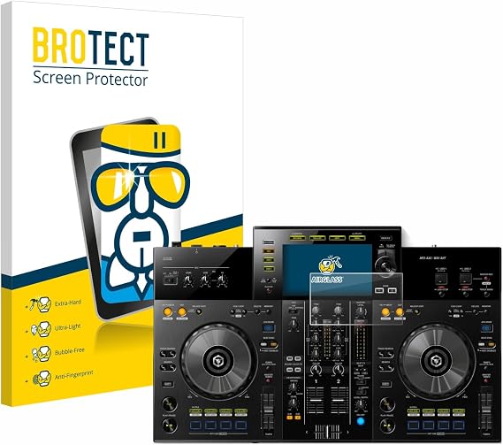 brotect Glass Screen Protector Film compatible with Pioneer XDJ -RR - Glass-Foil 9H Protection [Scratch Resistant, High Clarity]