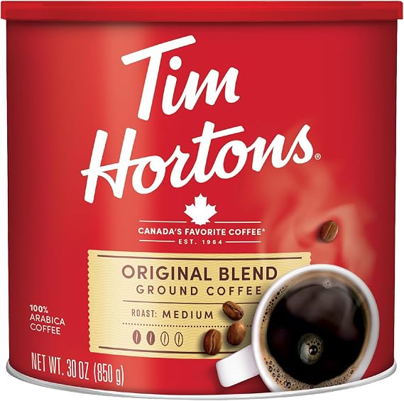 Tim Hortons Original Blend 100% Arabica Ground Coffee Canister 30oz
