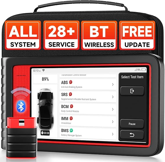 Thinktool Mini Wireless All System Car Diagnostic Scanner for All Car, 28 Service Resets, Lifetime Free Updates, ABS Bleed Scan Tool with Oil Reset EPB/SAS, Injector Coding Code Reader Scan Tool