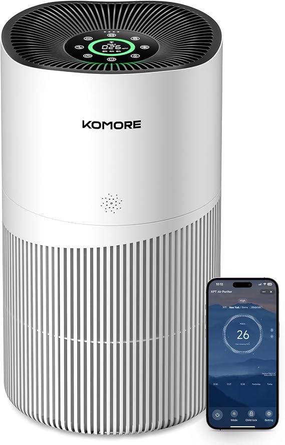 Air Purifier Smart WiFi Hepa Filter CADR 468m³/h for Home, Bedroom