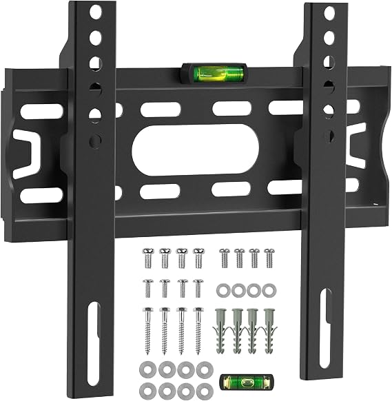 Tv Wall Bracket For 17-43 Inch, Flat Tv Wall Mount With Spirit Level, 30kg Capacity, Max Vesa: 200x200