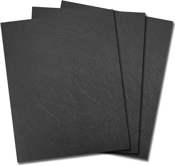 Binditek 16 Mil Leather-Textured Polycovers, 8.5x11 Inches, Black, 100 Pack