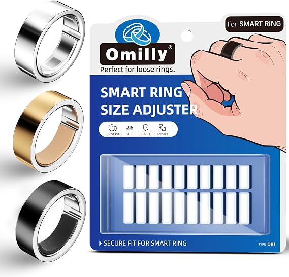 Smart Ring Size Adjuster - Invisible Fit for Oura Ring Gen 4/3, Samsung Galaxy Ring, Ultra Human Ring AIR, RingConn 2/1, Amazfit Helio - Loose Ring Sizing Kit, Comfortable & Discreet Accessories