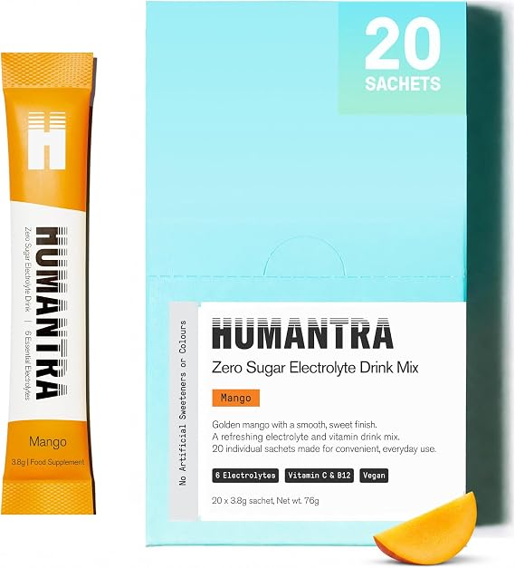 Humantra Electrolytes Powder Hydration Sachets - Mango, 20ct