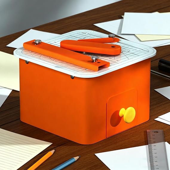 45W Electric Chomp Saw, Safe Cardboard Cutter for Kids, Cutting Thickness 0-4mm, with Scrap Drawer&Circle Cutter, Precision Cutting, for DIY Craft Tool, 3D Models & School Projects