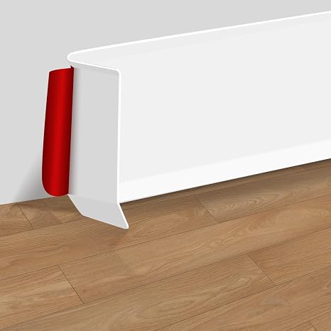 Vinyl Self-Adhesive Skirting Board, 3M Peel and Stick Baseboard Trim, Flexible Skirting Board 10cm Wide Wall Baseboard Molding Trim For Floor Wall Base and More