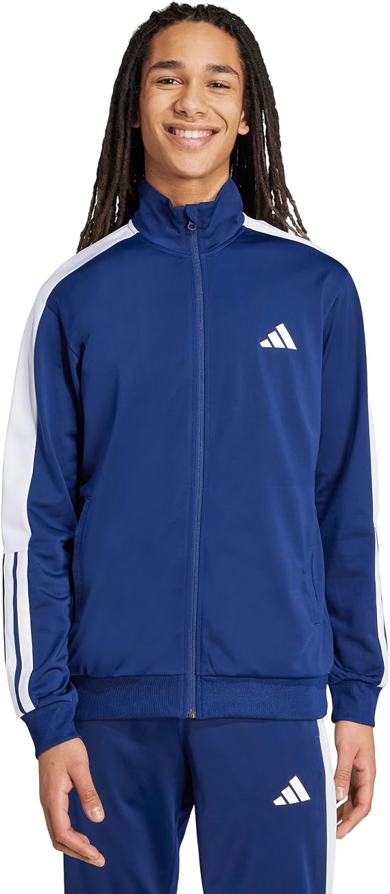 adidas Men's Colorblock Track Top 3-Stripes Tricot Colorblock Track Top