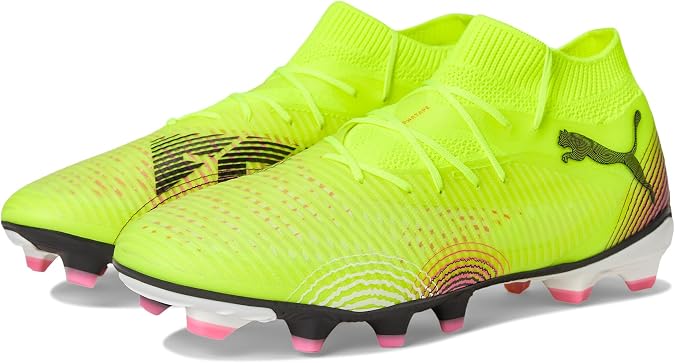 PUMA メンズ Future 8 Pro ファーム、人工グラウンドサッカークリートスニーカー, イエローアラート-プーマブラック-サンストラック, 10