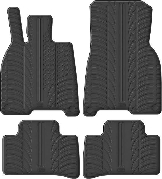 Gledring Set of rubber mats compatible with Mercedes EQE (V295) 2022 (T profile 4 pieces + mounting clips)