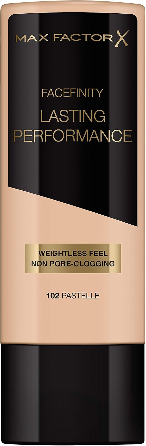Max Factor Lasting Performance Liquid Foundation, 102 Pastelle, Full Coverage, Flawless and Radiant Finish, Lightweight Formula, Smudge Resistant, Non Pore-Clogging, Fragrance Free, 35ml