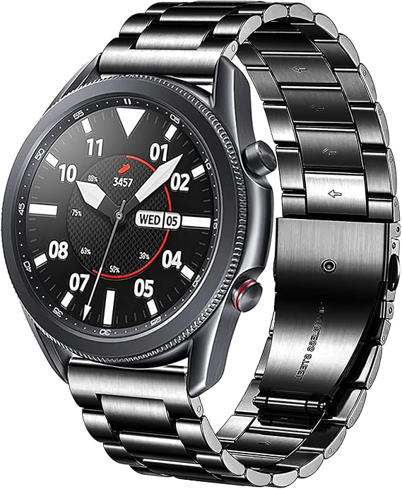 DEALELE Strap Compatible with Samsung Galaxy Watch 46mm / Galaxy 3 45mm, 22mm Stainless Steel Metal Replacement Bands for Huawei Watch GT5 / GT5 Pro / 4/4 Pro / GT4 / 3/3 Pro / GT3 46mm