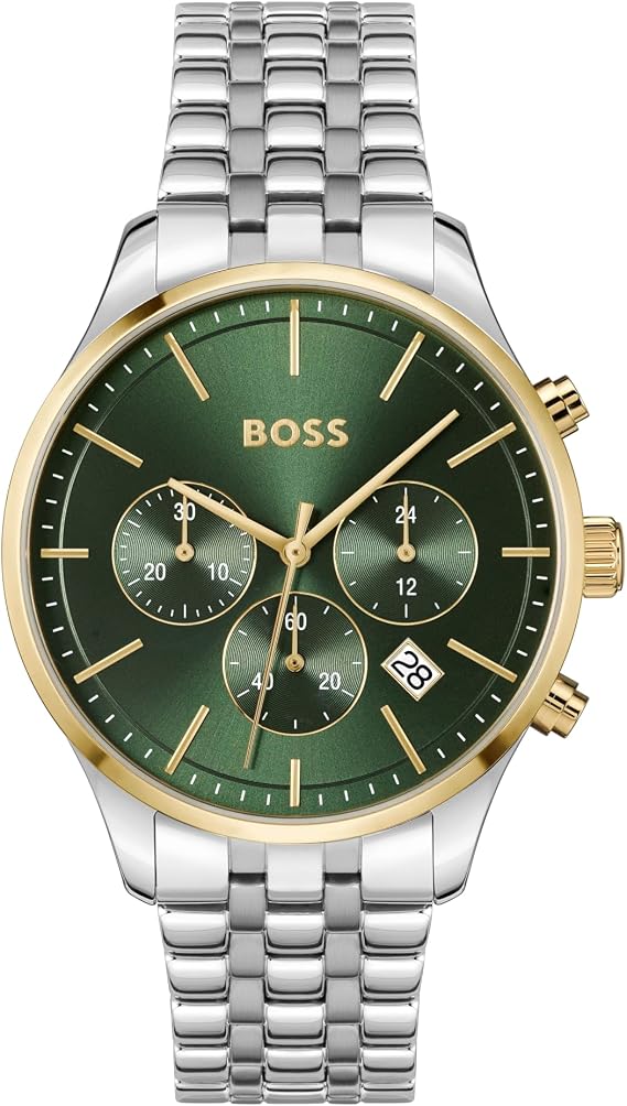 BOSS Chronograph Quartz Watch for Men Avery Collection with Stainless Steel Bracelet or Leather Strap