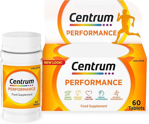 Centrum Performance Tablets Multivitamin & Mineral Supplements, 21 Essential nutrients, Including Vitamin C, D, and Iron, 60 ct
