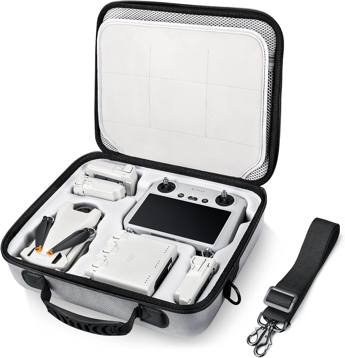 Lykus 2023 Spartan MM300 Carrying Bag Case for DJI Mini 3 ProDJI Mini 3, Fit RC Lanyard and up to 7 Batteries [CASE ONLY]