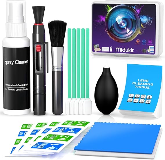 Camera Cleaning Kit for Digital SLR Camera Compatible with Canon Sony Nikon Pentax Camera Lens Sensor Cleaning Kit Camera Cleaning Accessories Camera Lens Cleaning Kit