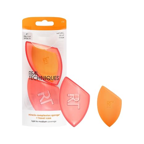 Real Techniques Miracle Complexion Make-up Sponge with Travel Case