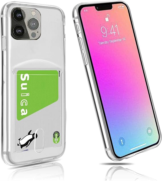 Cavor iPhone 14 Pro Smartphone Case, iPhone 14 Pro Back, Wallet Type Case, iPhone 14 Pro Case, Card Storage, iPhone 14 Pro TPU Case, Cover, Thin, Transparent TPU, Fingerprint Prevention, Fall Prevention, Scratch-Resistant, Lightweight, Qi Rapid Charging, Compatible with iPhone 14 Pro, Protective Cover, Mobile Cover Transparent