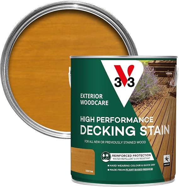 V33 High Performance Decking Stain, Light Oak, 2.5L