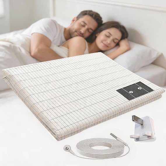 Grounding Bed Sheet 10% Silver Fiber 90% Organic Cotton 70x203cm