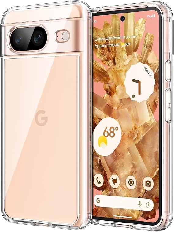 JETech Case for Google Pixel 8, Anti-Yellowing, Clear