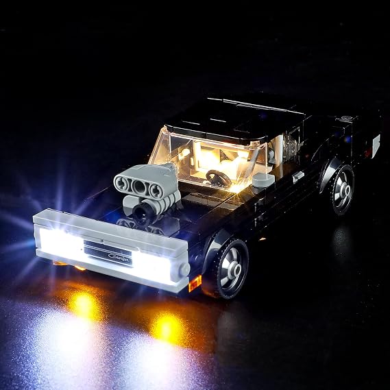 YEABRICKS LED Light for Lego-76912 Speed Champions Fast & Furious 1970 Dodge Charger R/T Building Blocks Model (Lego Set NOT Included)