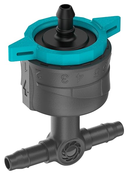 Gardena Micro-Drip-System Adjustable Inline Drip Head 1 to 8 l/h, pressure-equalising: For plants with different water requirements, simple connection technology (13314-20)