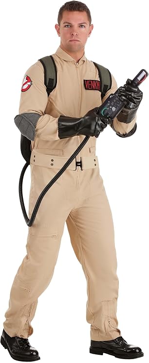 Officially Licensed Ghostbusters Cosplay Costume for Men Plus Size - Jumpsuit, Proton Pack, and Accessories