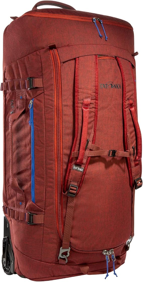 Tatonka Trolley Duffle Roller Foldable Travel Bag with Wheels and Backpack Function Stows in Own Lid Pocket