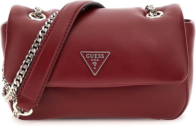 GUESS cross body bag shoulder bag Sunetra Mini Convertible Crossbody Flap Red dark red