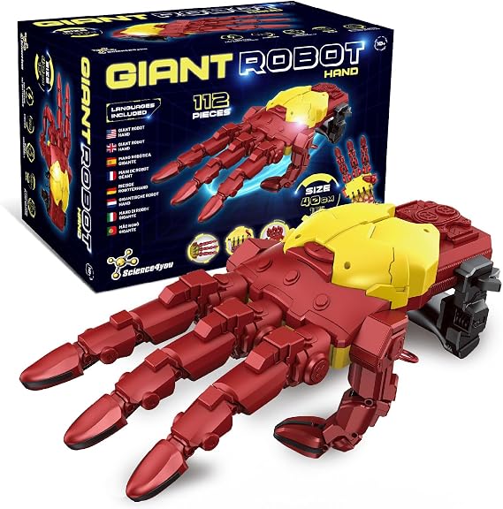Science4you Cyborg Hydraulic Hand Kit - Build Your Own Giant Robotic Hand with 112 Pieces, Stem Iron Toys, Robots Gift Modeling Kits for 10 11 12 13 14+ Year Old Boys and Girls