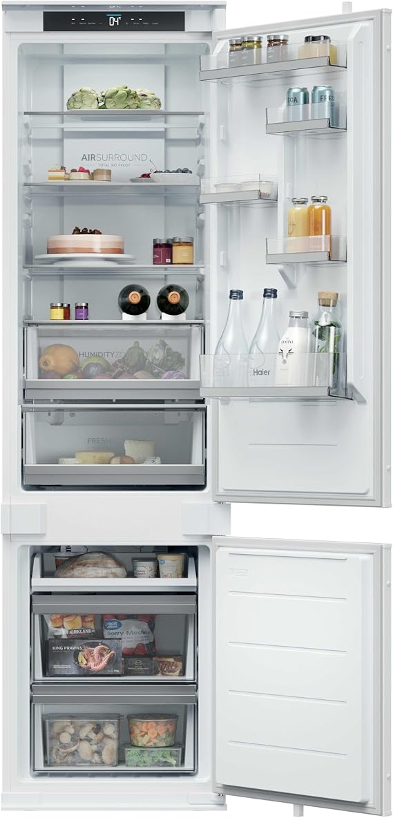 Haier Series 2 Integrated Fridge Freezer, 284L, White, E Class [Energy Class E]
