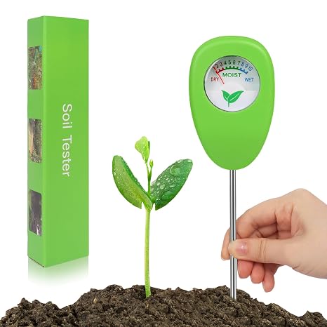 Plant Moisture Meter, No Batteries Needed, Portable Soil Tester with Accurate Hygrometer for Indoor/Outdoor Plants, Garden & Potted Flowers​