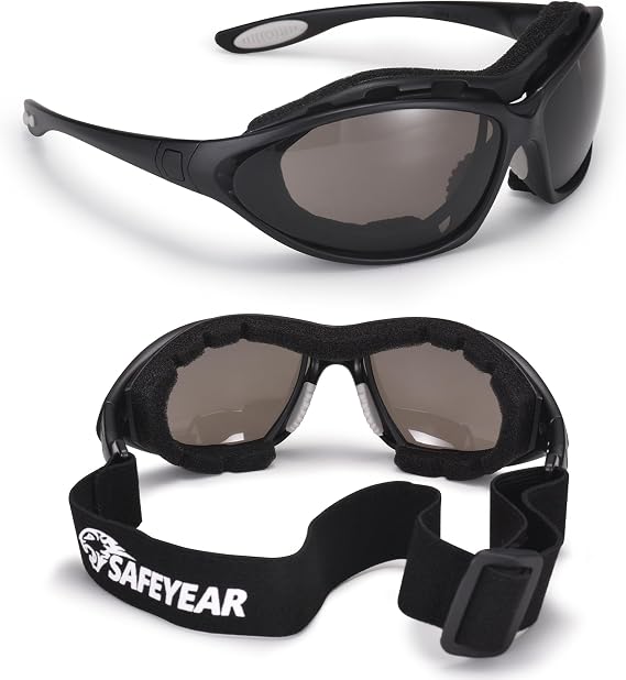 SAFEYEAR Anti-fog Safety Goggles [EN166]- SG002 Anti Scratch Safety Glasses With Neck Cord Adult for Man and Women, UV Protection Pro Work Glasses for DIY, Lab Eye Protection, Grinding,Chainsaw