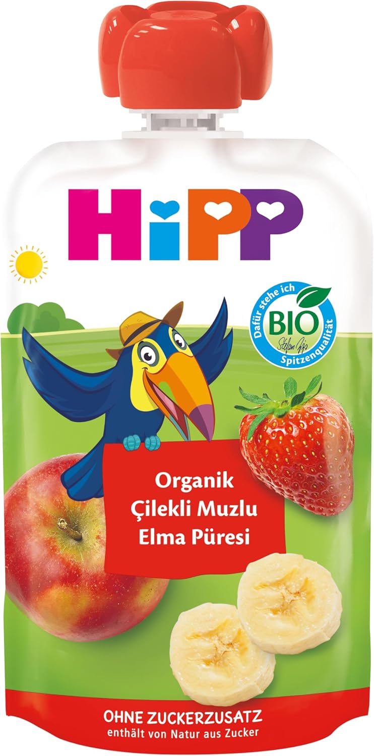 HiPP Organic Strawberry Banana Apple Puree 100 gr