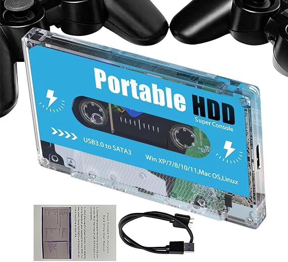 Super Game Console - 70 Classic Emulators, Retro Game Console | Game Console with 70 Classic Emulators, Handheld Super Console Device, Ultiimate Retro Disk Gamiing Console for TV Computer Laptop